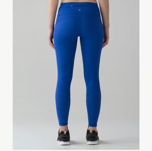 Lululemon Mind Over Matter Jetstream Blue Athletic Leggings 6